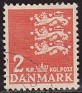 Denmark - 1962 - Básico - 2 KR - Rojo - Dinamarca, - Scott 400 - 0